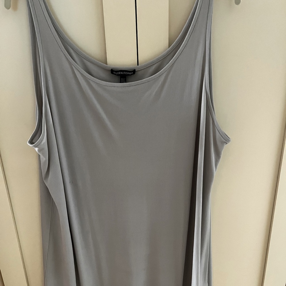 EF 2 Pc Silk sleeveless tunic and matching Wide Pants XL